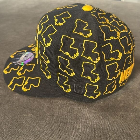 Vintage Adult Unisex New Orleans Hornets NBA Black & Yellow Cap Hat Size 7 NEW - Picture 4 of 7